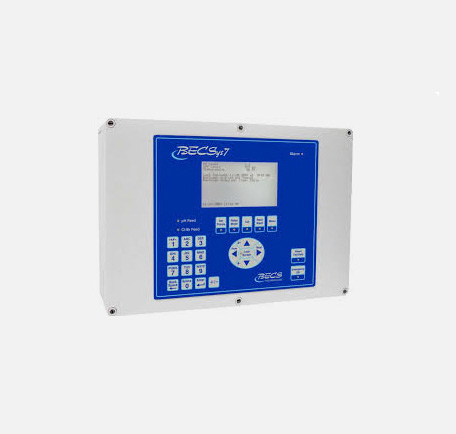 Blue and white BECSys5 Control System