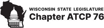 Wisconsin State Legislature Chapter ATCP 76 - Swimming Pool Operators Code